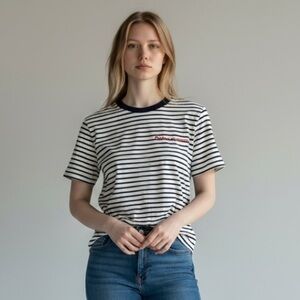 PABLO Striped “Believe in Yourself” T-Shirt